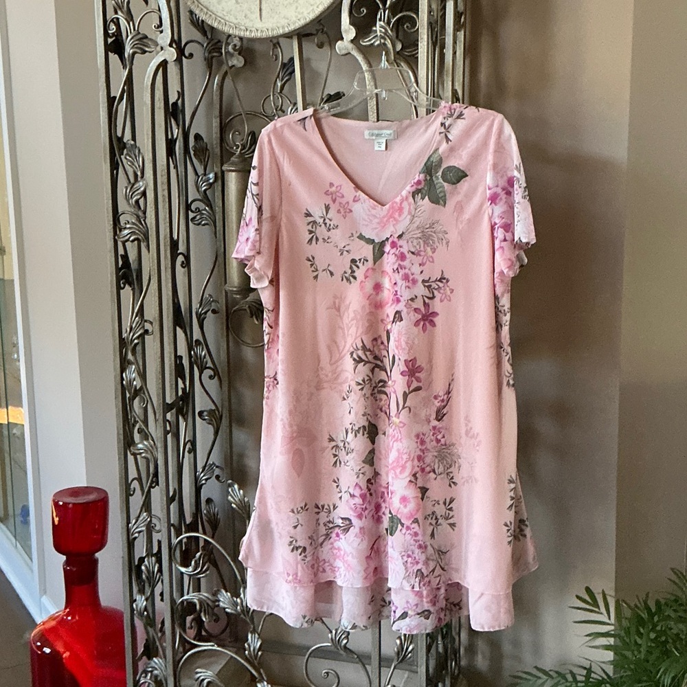 Coldwater Creek Pink Floral Dress